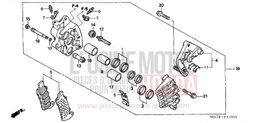 FRONT BRAKE CALIPER (R.) CBR1100XX5 de 2005